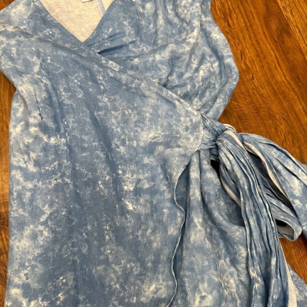 Reformation Court linen wrap dress - Picture 6 of 10